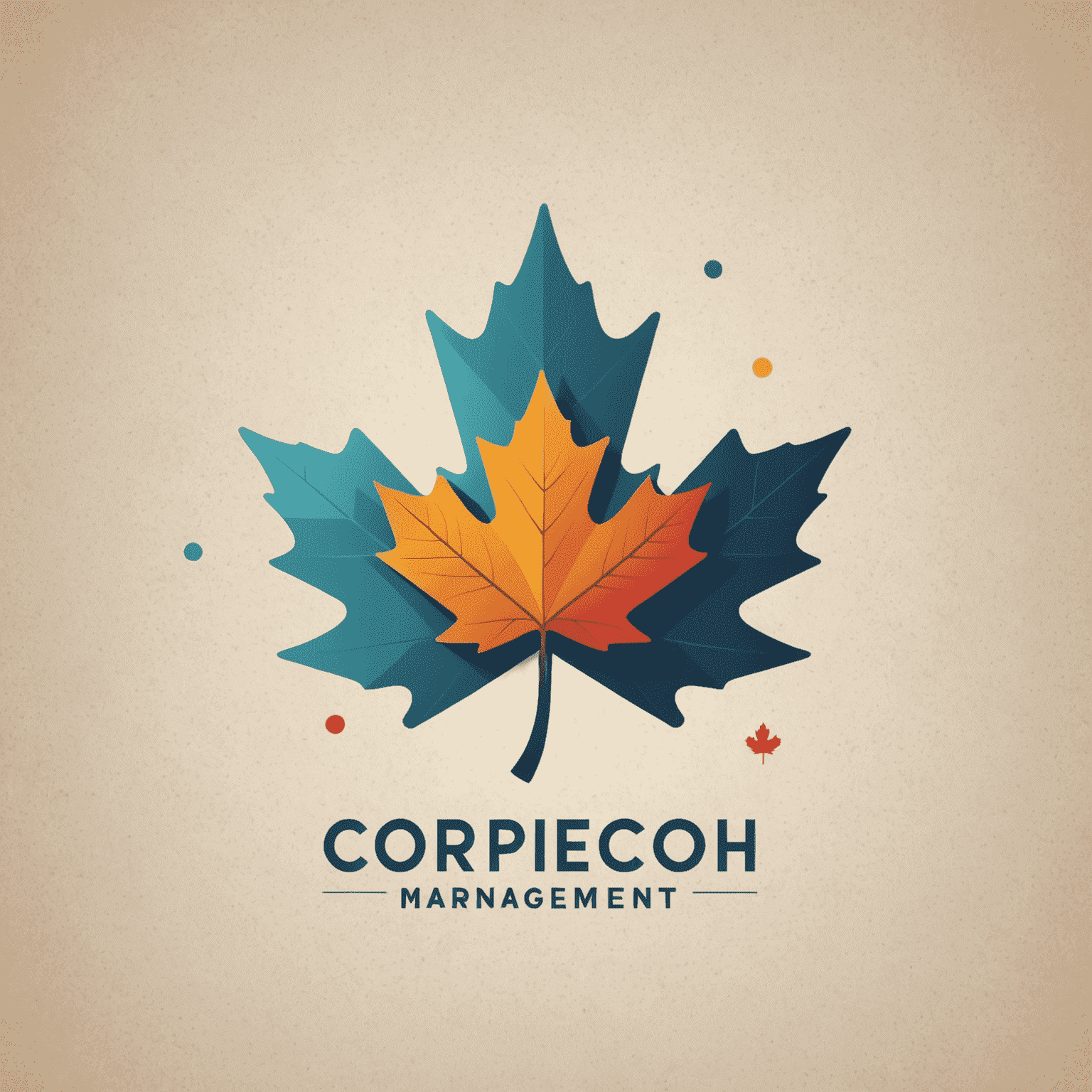 Project Management Conference Logo featuring a stylized maple leaf integrated with project management symbols
