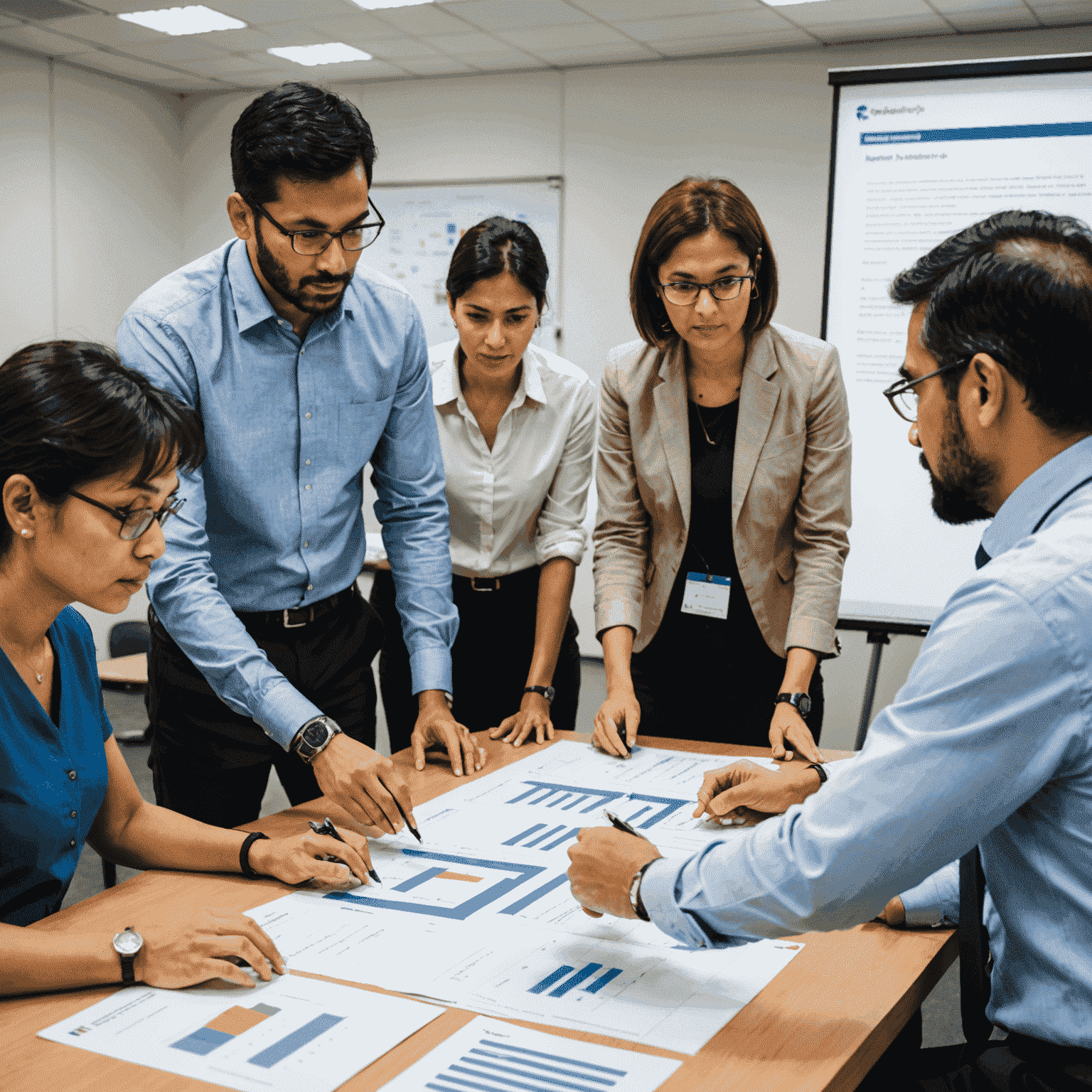 Interactive workshop with participants engaged in agile methodology exercises